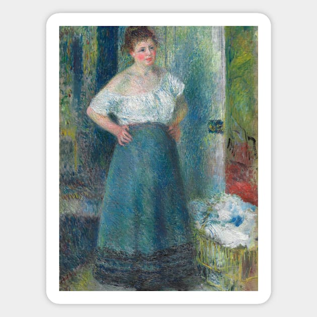 The Laundress by Auguste Renoir Magnet by Classic Art Stall